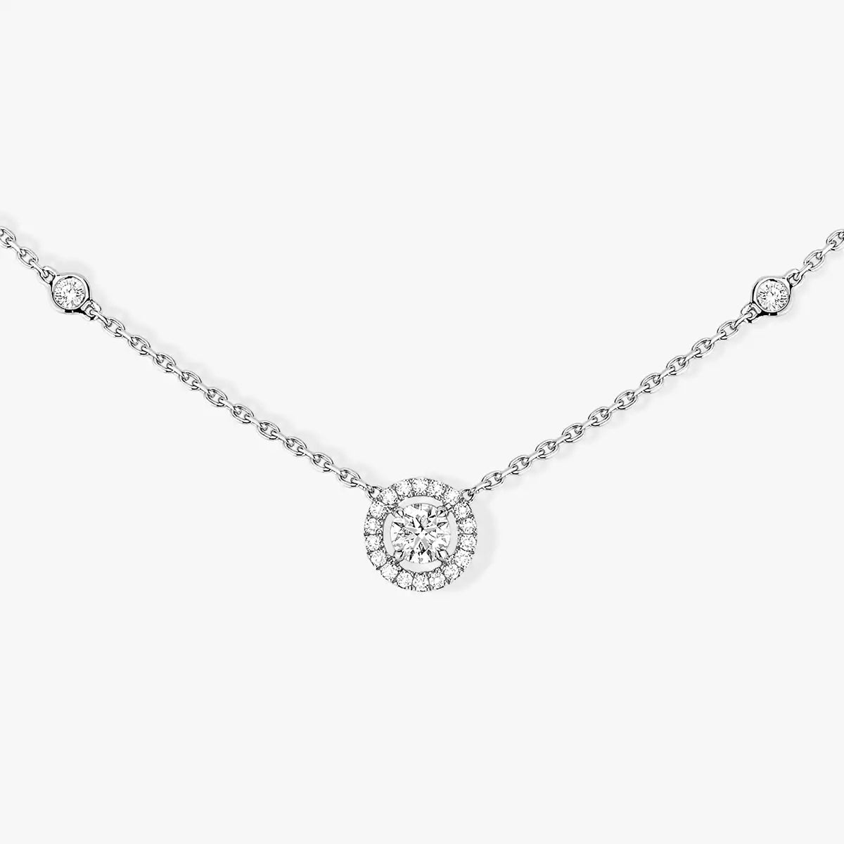 [⭐Hevara Jewelry]Diamond Necklace 0,20ct Brilliant Shape Joy