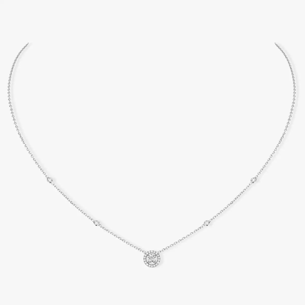 [⭐Hevara Jewelry]Diamond Necklace 0,20ct Brilliant Shape Joy