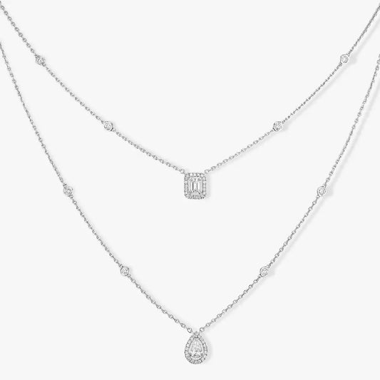 [⭐Hevara Jewelry]Diamond Necklace My Twin 2 Rows