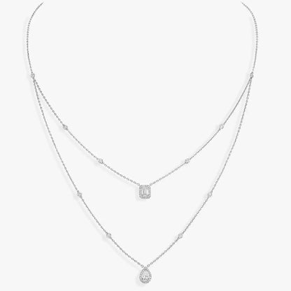 [⭐Hevara Jewelry]Diamond Necklace My Twin 2 Rows