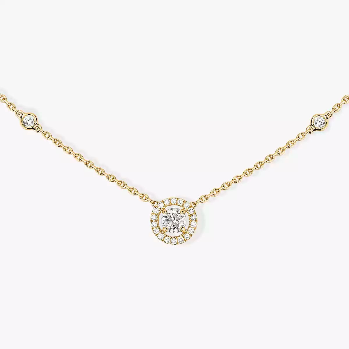 [⭐Hevara Jewelry]Diamond Necklace 0,20ct Brilliant Shape Joy