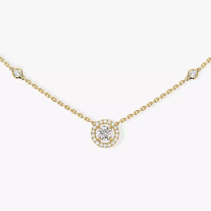 [⭐Hevara Jewelry]Diamond Necklace 0,20ct Brilliant Shape Joy