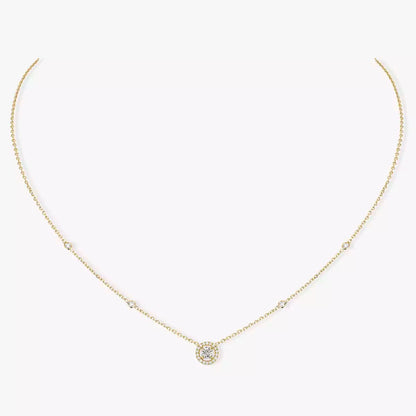 [⭐Hevara Jewelry]Diamond Necklace 0,20ct Brilliant Shape Joy