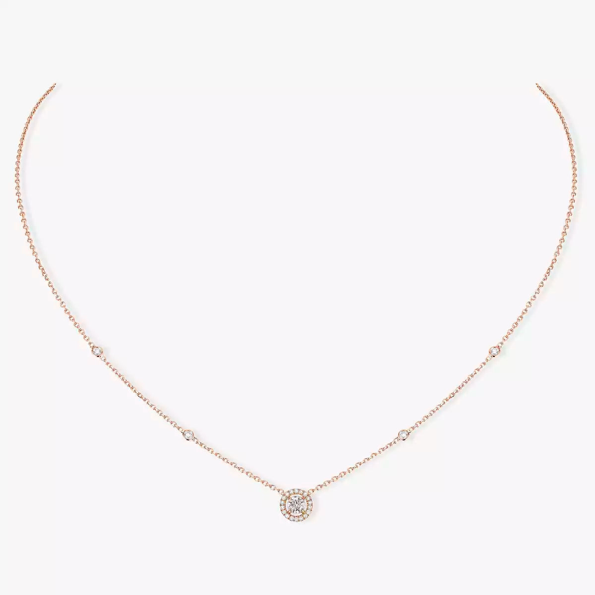 [⭐Hevara Jewelry]Diamond Necklace 0,20ct Brilliant Shape Joy