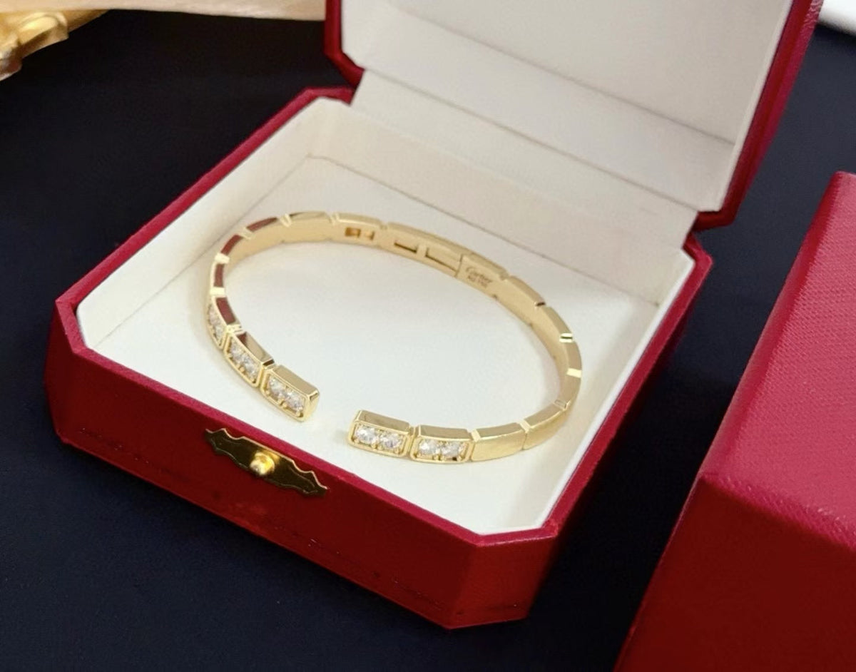 [⭐Hevara Jewelry jewelrys]LOVE DIAMOND OPEN  BRACELET