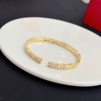 [⭐Hevara Jewelry jewelrys]LOVE DIAMOND OPEN  BRACELET