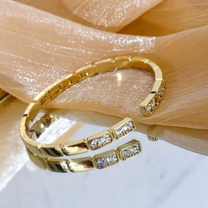 [⭐Hevara Jewelry jewelrys]LOVE DIAMOND OPEN  BRACELET