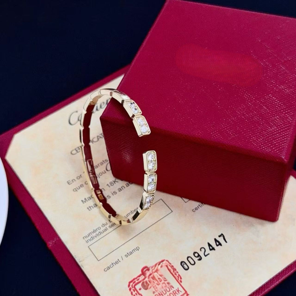 [⭐Hevara Jewelry jewelrys]LOVE DIAMOND OPEN  BRACELET
