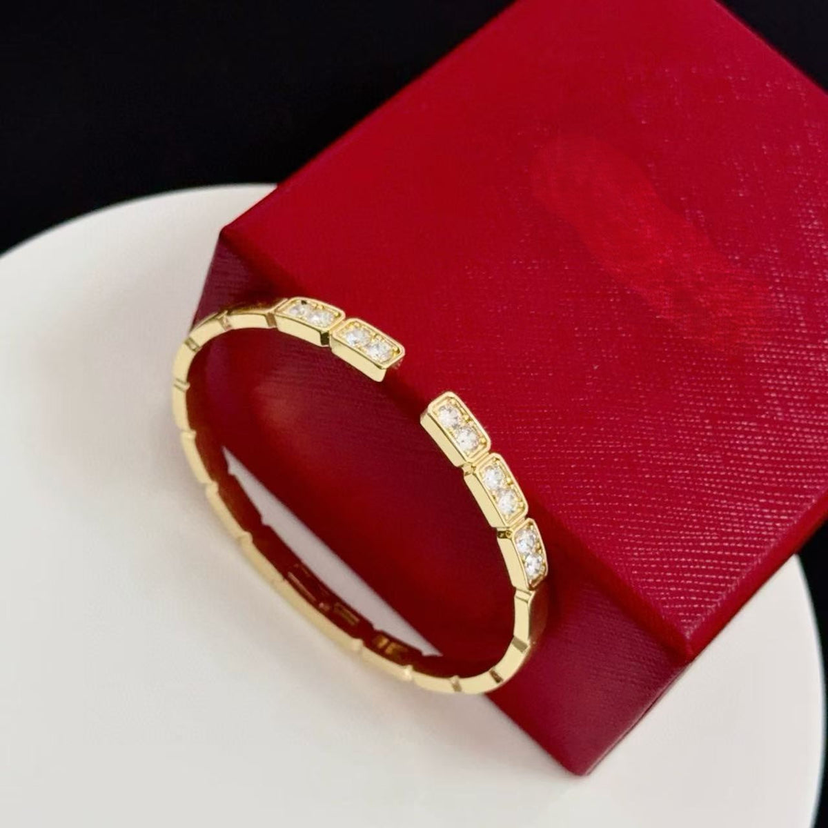 [⭐Hevara Jewelry jewelrys]LOVE DIAMOND OPEN  BRACELET
