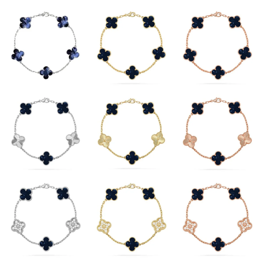[⭐Hevara Jewelry]CLOVER 5 MOTIF PIETERSITE BRACELET COLLECTION