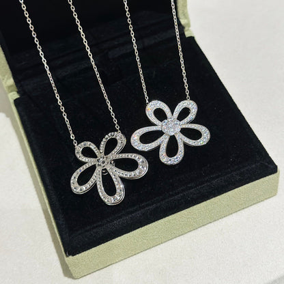 [⭐Hevara Jewelry]FLOWERLACE NECKLACE FULL DIAMONDS