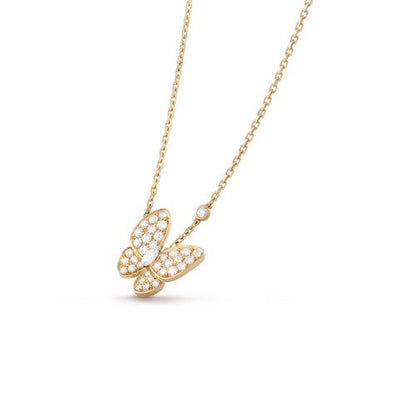 [⭐Hevara Jewelry]BUTTERFLY DIAMOND NECKLACE