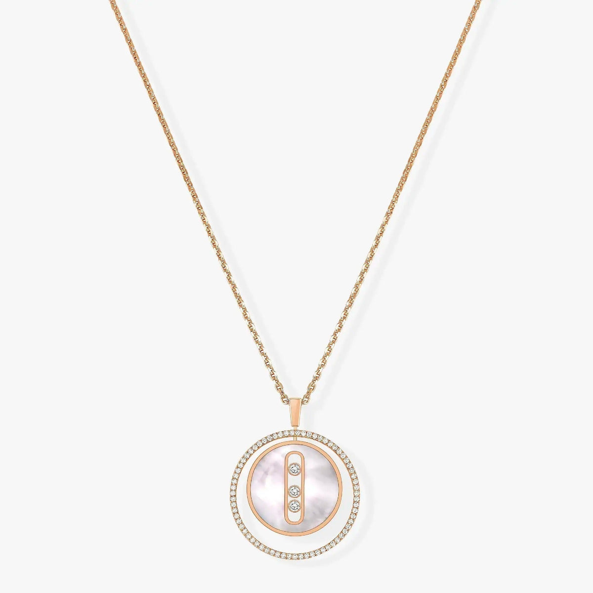 [⭐Hevara Jewelry]Demo MOVE MM NACRE BLANCHE DIAMOND NECKLACE
