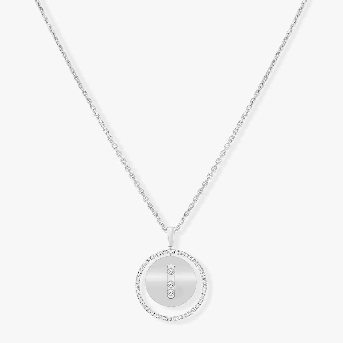 [⭐Hevara Jewelry]Demo MOVE MM SILVER DIAMOND NECKLACE