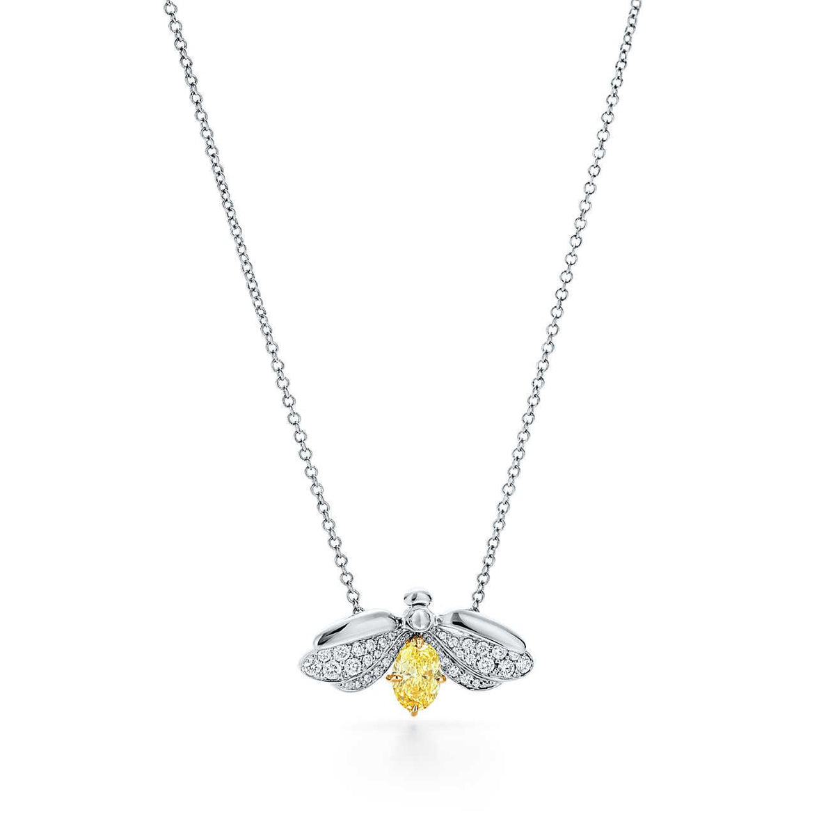 [Hevara Jewelry]PAPER FLOWERS YELLOW DIAMOND FIREFLY PENDANT