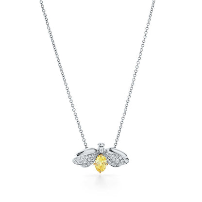 [Hevara Jewelry]PAPER FLOWERS YELLOW DIAMOND FIREFLY PENDANT