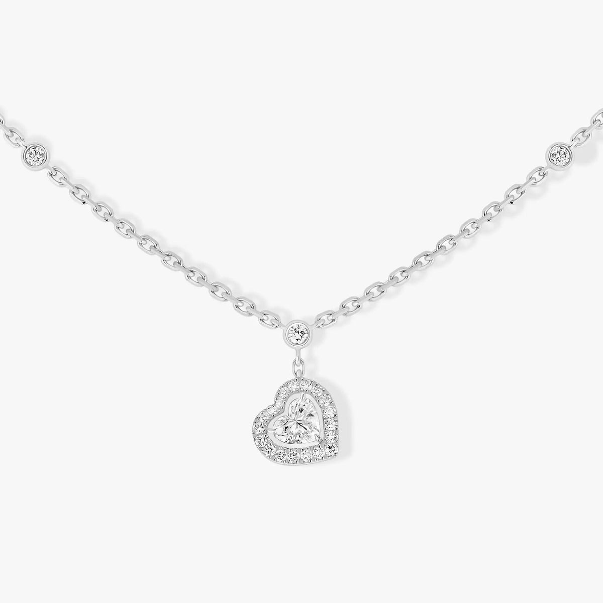 [⭐Hevara Jewelry]JOY HEART DIAMOND NECKLACE