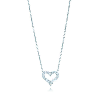 [Hevara Jewelry]HEART-SHAPED DIAMOND NECKLACE