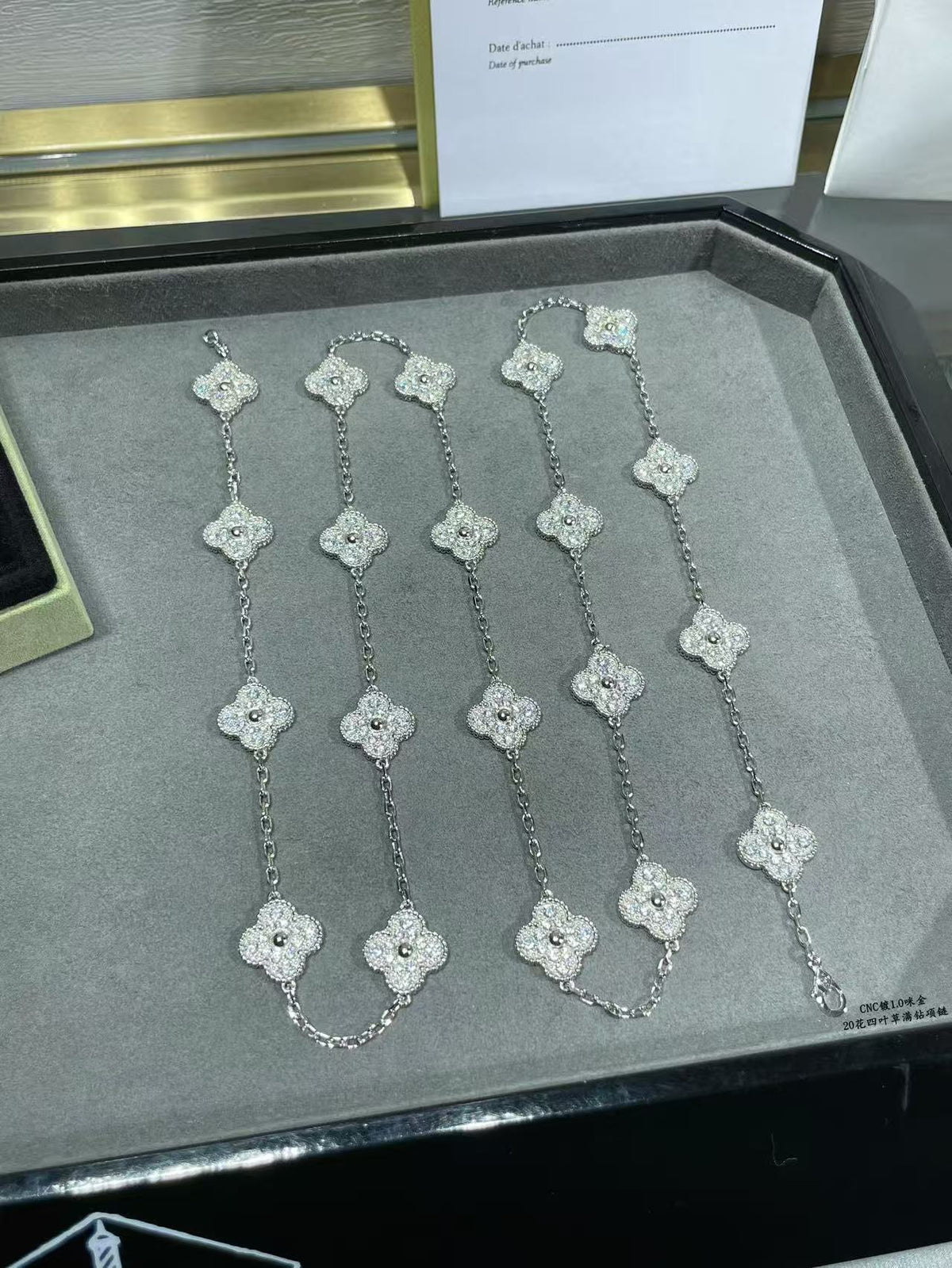 [⭐Hevara Jewelry]CLOVER 20 MOTIFS FULL-DIAMOND NECKLACE