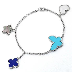 [⭐Hevara Jewelry]LUCKY SPRING SILVER BRACELET 4 MOTIF