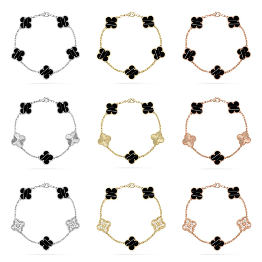 [⭐Hevara Jewelry] CLOVER 5 MOTIF PULSAR STONE BRACELET COLLECTION