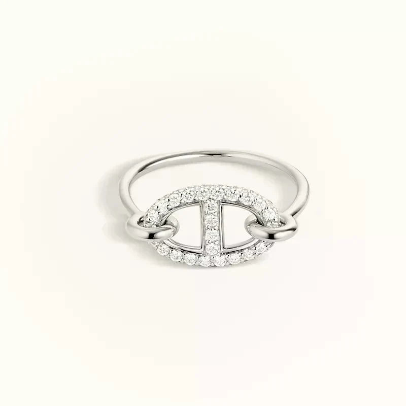 [⭐Hevara Jewelry]RONDE SMALL SILVER DIAMOND RING