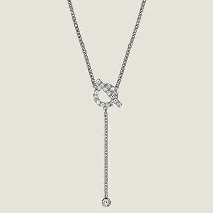 [⭐Hevara Jewelry]FINESSE SILVER DIAMOND NECKLACE