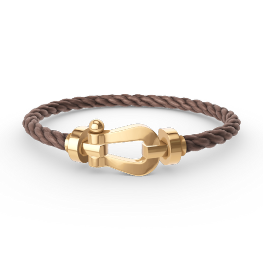 [⭐Hevara Jewelry]FORCE LARGE HORSESHOE NO DIAMOND BRACELET GOLD