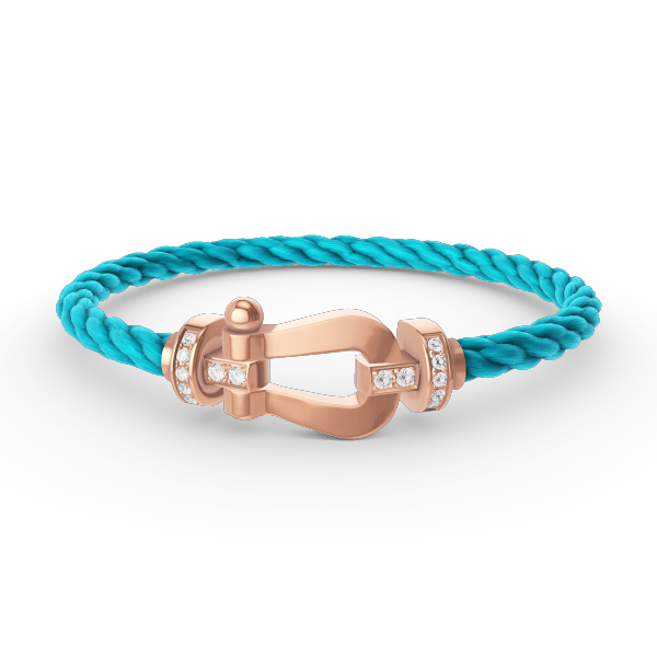 [⭐Hevara Jewelry]FORCE LARGE HORSESHOE HALF DIAMOND BRACELET ROSE GOLD
