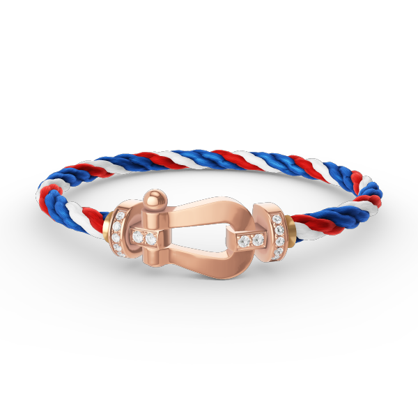 [⭐Hevara Jewelry]FORCE LARGE HORSESHOE HALF DIAMOND BRACELET ROSE GOLD