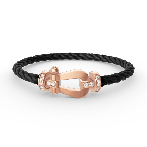 [⭐Hevara Jewelry]FORCE LARGE HORSESHOE HALF DIAMOND BRACELET ROSE GOLD