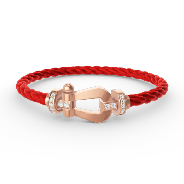 [⭐Hevara Jewelry]FORCE LARGE HORSESHOE HALF DIAMOND BRACELET ROSE GOLD