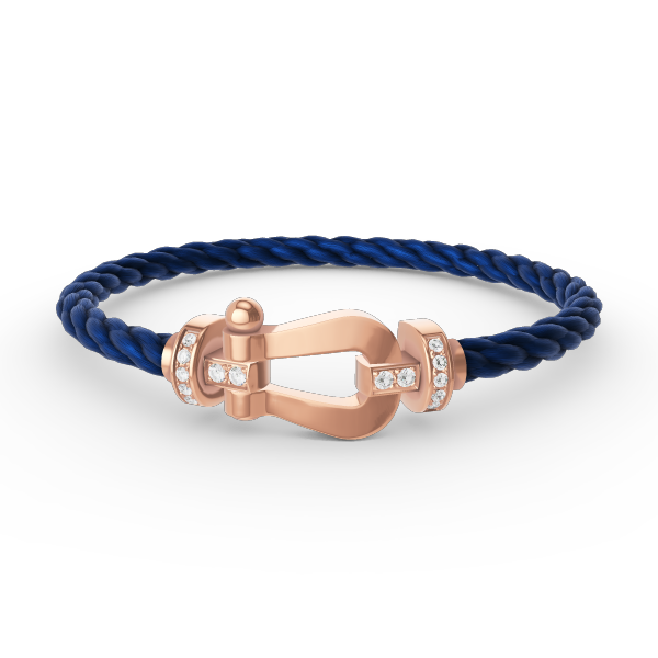 [⭐Hevara Jewelry]FORCE LARGE HORSESHOE HALF DIAMOND BRACELET ROSE GOLD