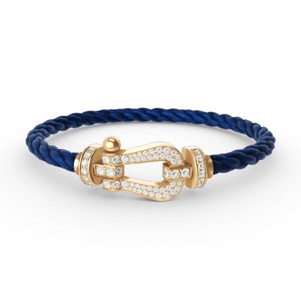 [⭐Hevara Jewelry]FORCE LARGE HORSESHOE FULL DIAMOND BRACELET GOLD