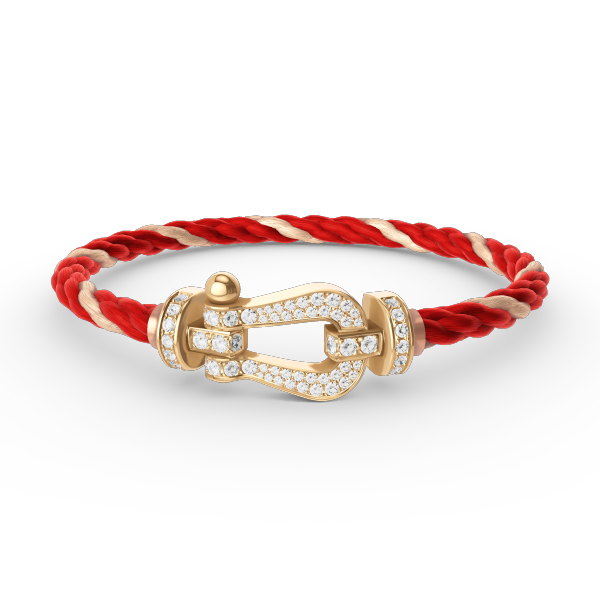 [⭐Hevara Jewelry]FORCE LARGE HORSESHOE FULL DIAMOND BRACELET GOLD