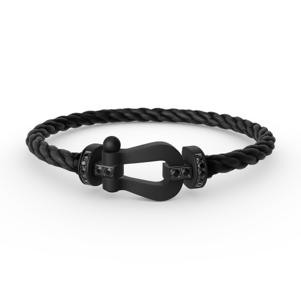 [⭐Hevara Jewelry]FORCE LARGE SERIES HORSESHOE BLACK SAMURAI BRACELET