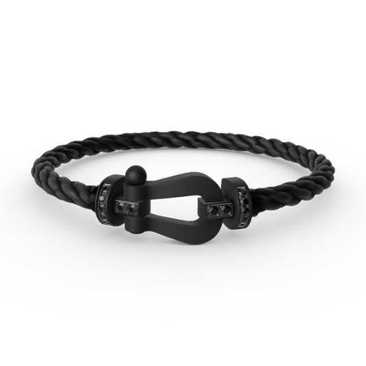 [⭐Hevara Jewelry]FORCE LARGE SERIES HORSESHOE BLACK SAMURAI BRACELET
