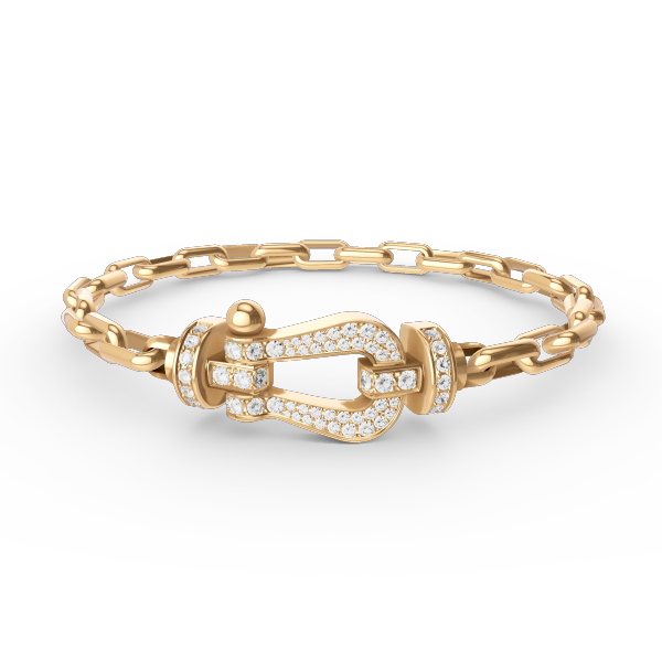 [⭐Hevara Jewelry]FORCE LARGE HORSESHOE CLASP  METAL BRACELET