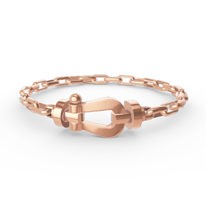 [⭐Hevara Jewelry]FORCE LARGE HORSESHOE CLASP  METAL BRACELET