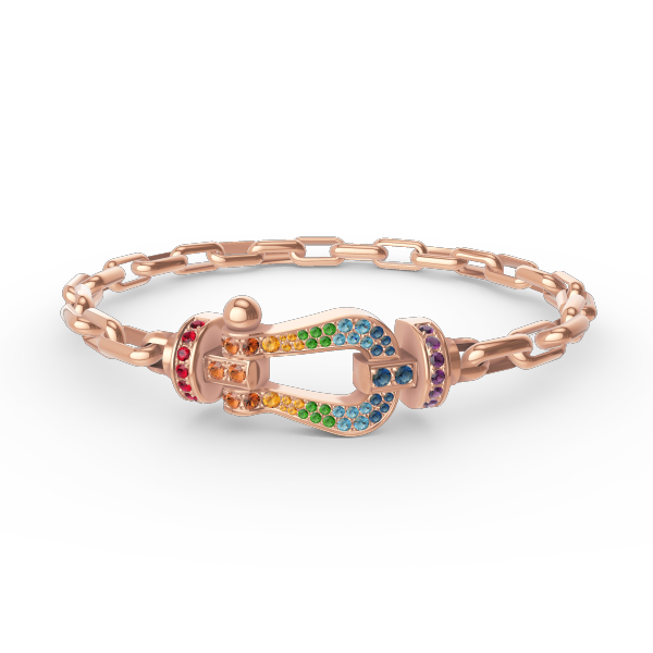 [⭐Hevara Jewelry]FORCE LARGE HORSESHOE CLASP  METAL BRACELET