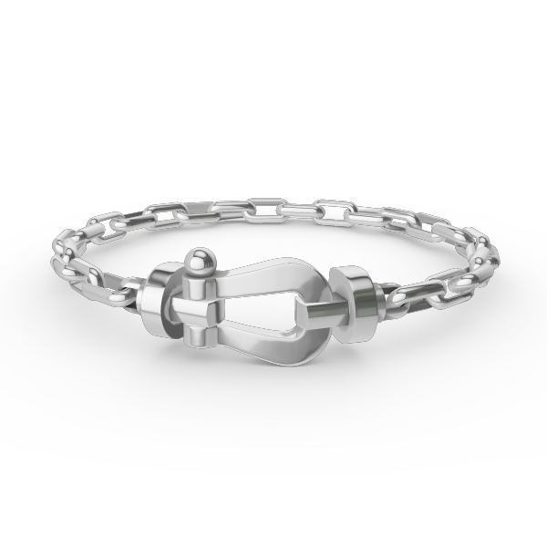[⭐Hevara Jewelry]FORCE LARGE HORSESHOE CLASP  METAL BRACELET