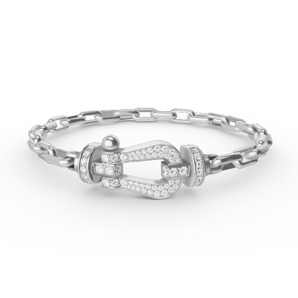 [⭐Hevara Jewelry]FORCE LARGE HORSESHOE CLASP  METAL BRACELET