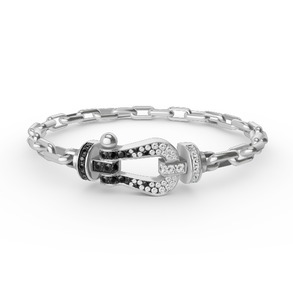 [⭐Hevara Jewelry]FORCE LARGE HORSESHOE CLASP  METAL BRACELET