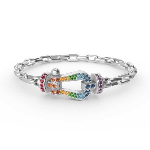 [⭐Hevara Jewelry]FORCE LARGE HORSESHOE CLASP  METAL BRACELET