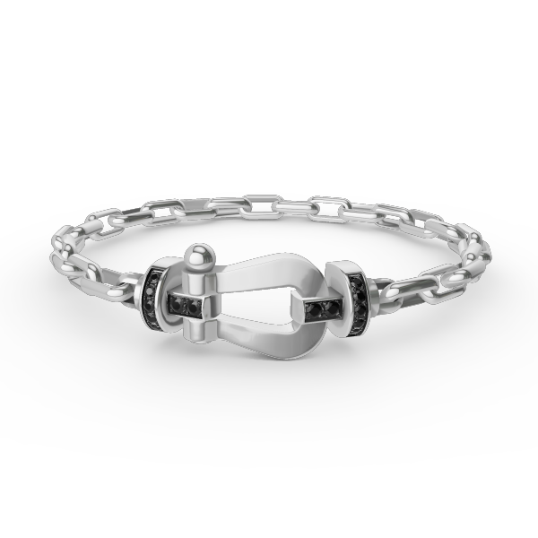 [⭐Hevara Jewelry]FORCE LARGE HORSESHOE CLASP  METAL BRACELET