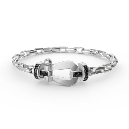 [⭐Hevara Jewelry]FORCE LARGE HORSESHOE CLASP  METAL BRACELET
