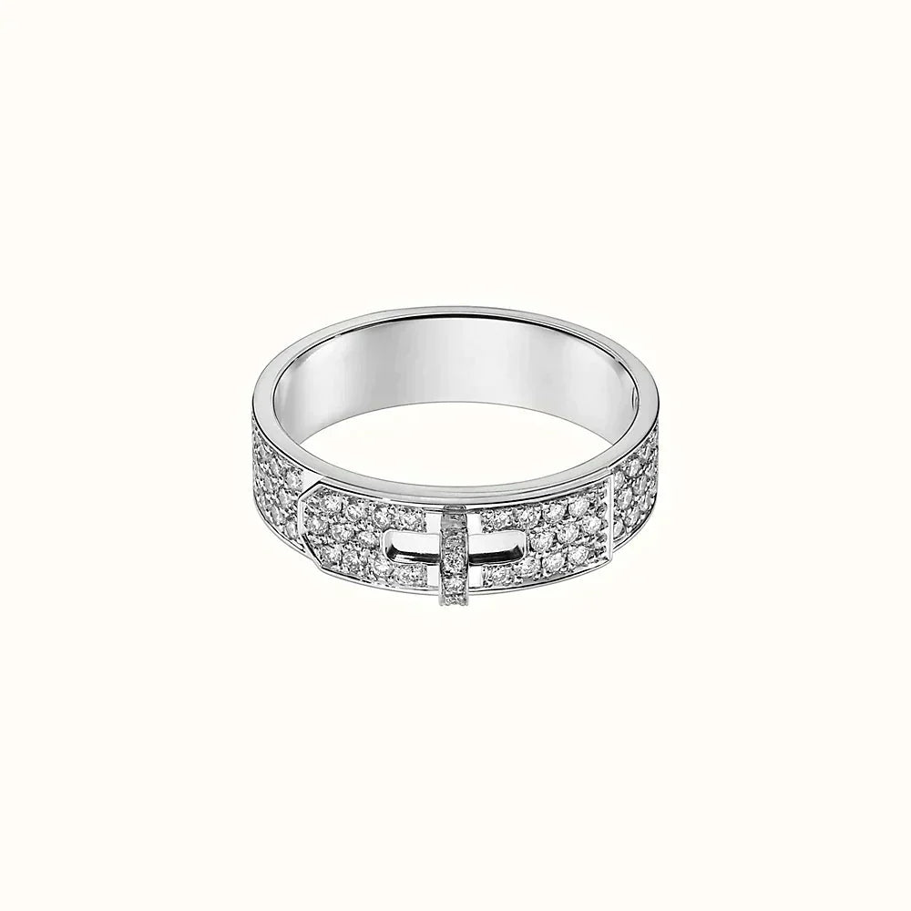 [⭐Hevara Jewelry]KELLY SILVER DIAMOND RING