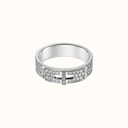 [⭐Hevara Jewelry]KELLY SILVER DIAMOND RING