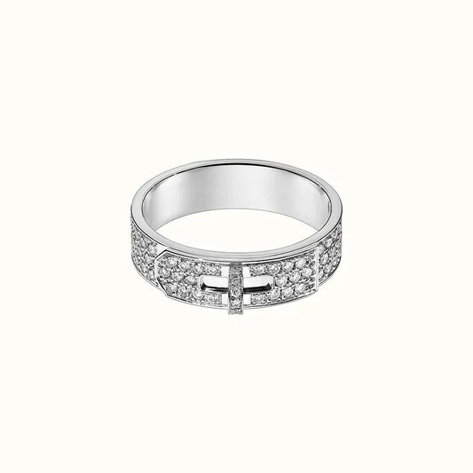 [⭐Hevara Jewelry]KELLY SILVER DIAMOND RING