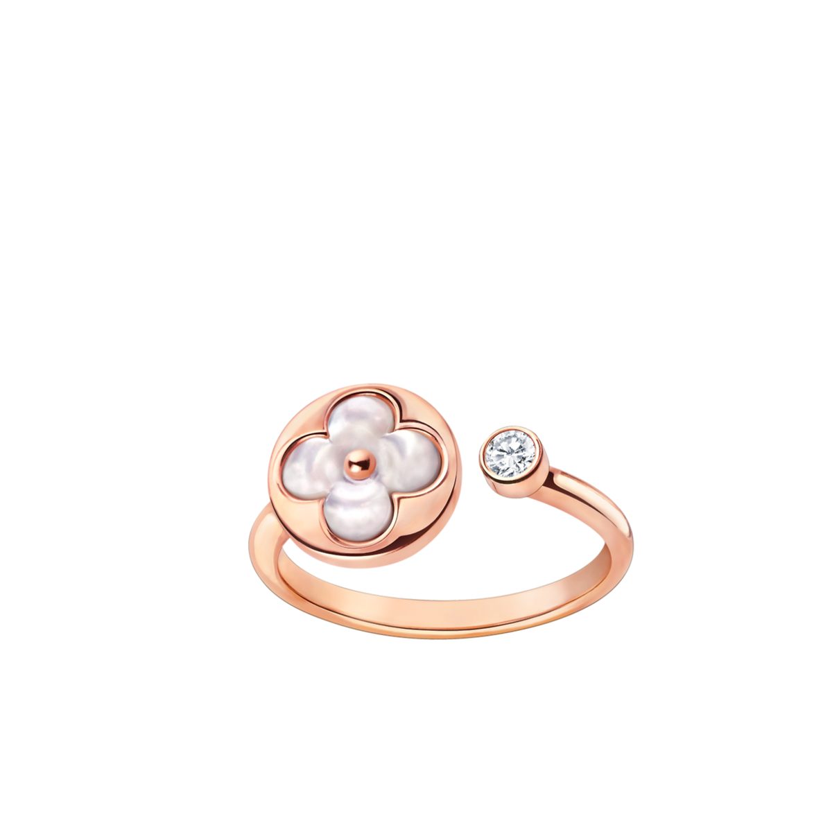 [⭐Hevara Jewelry]SUN 1 DIAMOND PINK MOP RING